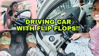 DRIVING CAR WITH FLIP FLOPS🚗 🥿🩴!! Is it comfortable *??🤔