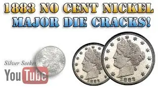 1883 Unc No Cent Liberty Nickel - MAJOR Die Cracks!