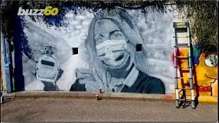Swiss Artist Creates Mural of Cashier as Tribute for Those on the Frontline of COVID-19
