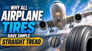 Why all Airplane Tires Have Simple Straight Tread