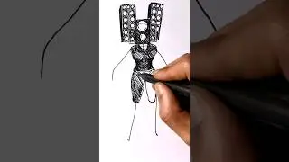 stickman to titan speaker woman speed drawing #shorts