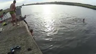 Swimming in Canal du Centre Belgium 2015