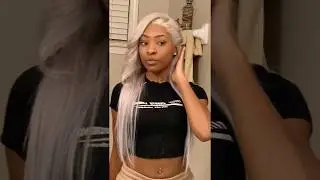Grey to Ash Blonde #grwm #wigs #hairtutorial