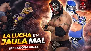 LA LUCHA EN JAULA QUE SALI&Oacute; MAL 😱 | CIBERN&Eacute;TICO VS ABISMO NEGRO | M&Aacute;SCARA SAGRADA FUE EL CULPABLE