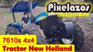 Tractor New Holland 7610s FWD 4x4 en accion