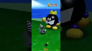Непринужденный геймплей Super Mario 64 с комично большим молотком #SuperMario64 #SM64