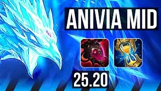 ANIVIA vs VIKTOR (MID) | 8/1/4, 6 solo kills, 900+ games, Legendary | KR Grandmaster | 25.20
