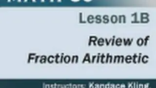 Math 60 - Lesson 1b