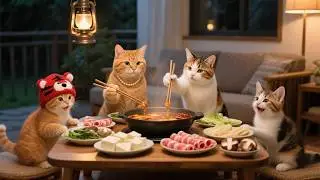 A Kitty Hot Pot Night! 🍲 How a Storm Created the Most Healing Friendship Story 🏠💕