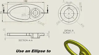 Use an ellipse to create a part using Solidworks
