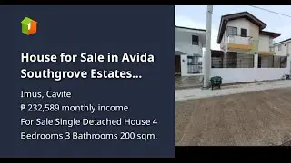 House for Sale in Avida Southgrove Estates Molino-Paliparan Road Pasong Buaya Imus Cavite