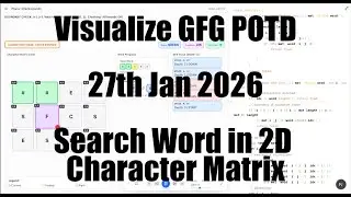 Search Word in 2D Character Matrix | 8‑Direction Grid Search Explained | GFG POTD 27 Jan 2026