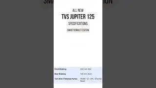 TVS Jupiter 125 Model Spec #tvs #tvsjupiter #tvsjupiter125