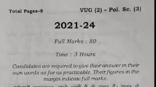 #VBU & BBMKU Political science semester 2 core 3// PREVIOUS YEAR QUESTION PAPER
