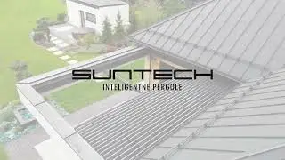 Pergola tarasowa z rozsuwanym dachem w opasce betonowej - model 𝗘 𝗫 𝗫 𝗘 𝗡 wym. max. 7 x 6m