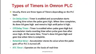 Introduction to Timers in Omron PLC - Types of Timers in CX Programmer