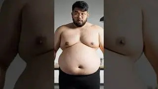 Male weight gain, muscular turns into fat #weightgain #belly #bear #fyp #maleshapeshift