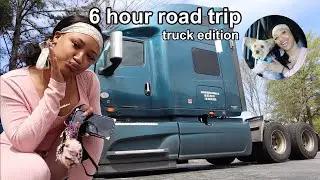 vlog: taking a 6 hour last minute ROAD TRIP... but in a 18 wheel TRUCK! ft. JuliaHair