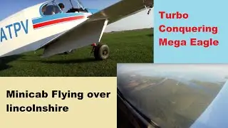 Minicab Flying over Lincolnshire