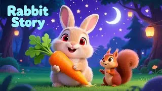 Little Rabbit Learns to Share |💖 Bilingual Story for Kids |Bedtime Story | Kids Story| Sharing |