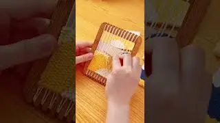 Weaving coaster , relaxing handcraft work #crochet #knitting