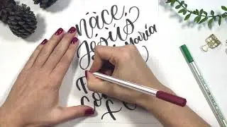 Tarjetas de Navidad con LETTERING (F&Aacute;CIL)