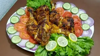 BBQ chicken tikka leg piece _ kitchen with esha  _ Eid special recipe