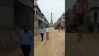 Site Inspection 🗼🚧 April 2025 #shorts #construction #mega #development #pakistan #eiffeltower #yt