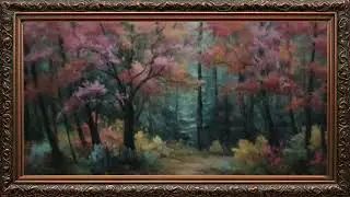 LUXURIOUS AUTUMN VIBES Frame TV art | Golden Frame Tv Art 4K