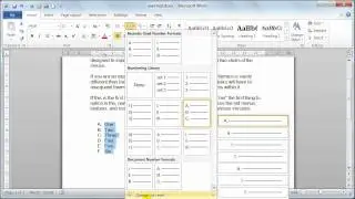 Microsoft Word 2010 Paragraph formatting bullets and numbering  - Tutorial 13