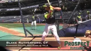 Blake Rutherford Prospect Video, OF, Chaminade College Prep Class of 2016 @PGAAC