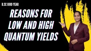 Reasons for low and high quantum yields | Photochemistry | B.Sc 3rd year | Part 5 | By Priti Mam