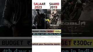 SALAAR vs SAAHO movie fourth days box office analysis 🔥 #rebel #viral #trending #shorts