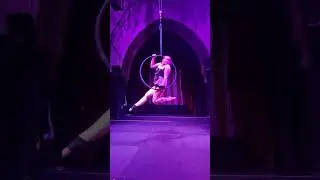 Matilda Gemzoe at the Greentop Circus scratch night March 2025. Contortion/Aerial Hoop performance.