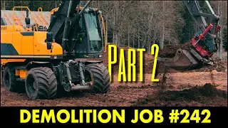 Volvo EW160D - House Demolition Job #242 Part 2 - Topsoil Removal #shotoniphone #dji