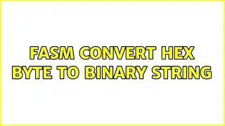 fasm convert hex byte to binary string