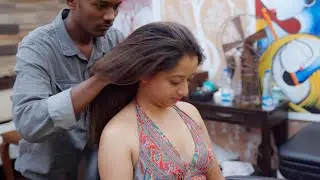 ASMR Hair Play & Head Massage | Relaxing Scalp Therapy for Long Hair | Indian Massage