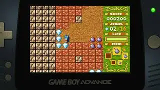 Boulder Dash EX EX Story World of Fire Stage 2 Nintendo Game Boy Advance Emulated