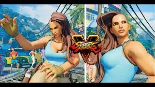 Street Fighter 5 mods Laura as Lara croft normal hair