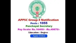 🇮🇳 APPSC GROUP 3 NOTIFICATION