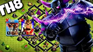 No Heroes, CC Troops Needed! The Best attack strategy on th8 with link clash of clans coc