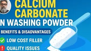 Using calcium carbonate in washing powder as a filler