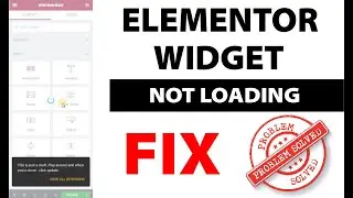 How To Fix Elementor Widget Panel Not Loading | Solve problem Without Cpanel | Dot Mentor