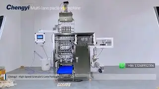 High speed 6 lane Granule sachet packaging machine for dry yeast, chicken bouillon,  MSG seasonings