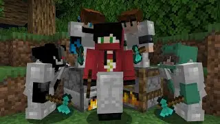 Minecraft Speedrunner VS 4 Hunters
