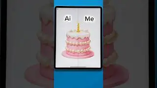 AI ￼vs Me pink cake #art #creativeartemoji #drawing #aivsartists #procreate