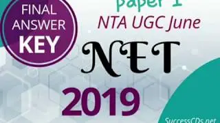 NTA UGC NET 20th june 2019 first shift Answer key, paper-1