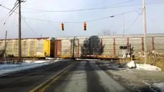 Train crossing on Luna Pier Road just west of I-75