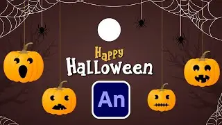 Halloween Animation in Adobe Animate CC (LINK IN DESCRIPTION)
