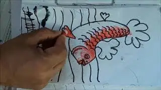 HOW TO DRAW SEA FISH / Sea Fish Drawing